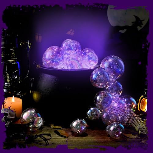 Halloween Iridescent Plastic Balls Set - 40 Pcs, 4 Sizes for Witch Cauldron & Decor