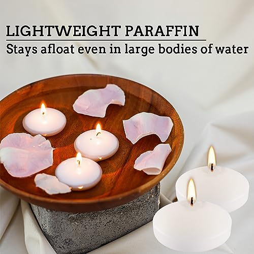 Floating Candle Set 36 White Unscented 3-Inch - Water-Resistant for Weddings & Parties Variation of THIS listing