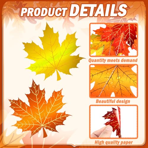 Fall Maple Leaves Garland Set - Pre-Strung Autumn Decor, 12 Strands