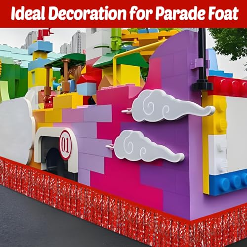 Red B Foil Fringe Garland 10ft Party Streamer Banner for Parades & Events