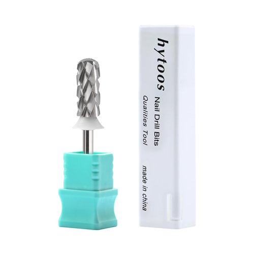 HYTOOS 5XC Safety Nail Drill Bits, Small Rounded Barrel, 3/32 Shank Carbide Nails Bit for Righties, Electric Drills Accessories, Fast Remove Manicure Art Thick Gel (5XC, Small Barrel)