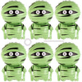 6 Pcs Halloween Mummy Foil Balloons with Ribbon for Party Decorations