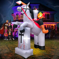 8 FT Headless Horseman Halloween Inflatable with LED Lights for Outdoor Yard Decor