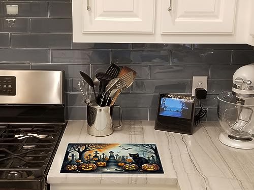 Halloween Black Cat Glass Cutting Board Large Decorative Kitchen Chopping & Serving Board - Variation of THIS listing