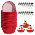 Vesici Spider Web Cupcake Liners and Toppers Set - Halloween Baking Supplies