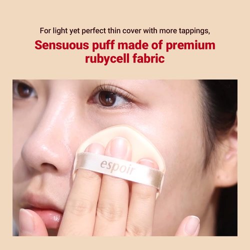Espoir Be Velvet Air Puff 5ea - Flawless Makeup Sponge Applicator for Liquid Foundation & Powder