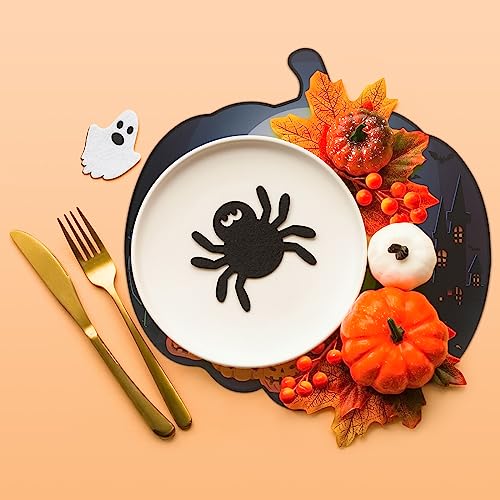 Gnomes Halloween Placemats Set of 6 Waterproof Plastic Table Mats