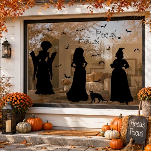 Large Halloween Window Cling Decal - Spooky Hocus Pocus Decor 35.5"