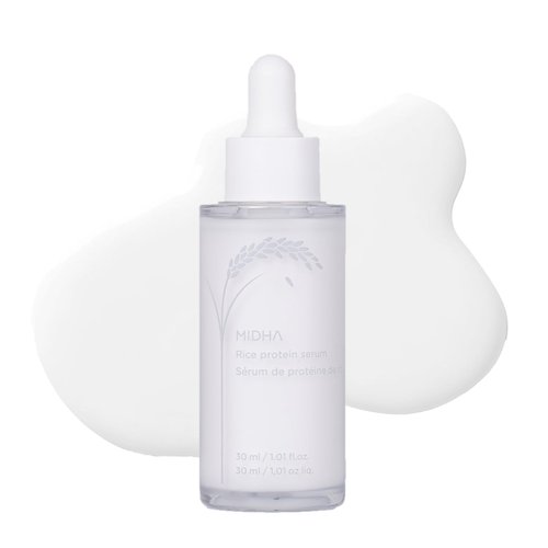 MIDHA RICE PROTEIN SERUM, 1.01fl.oz/30ml, Deep hydration, Moisture balance, Firm elasticity, Skin barrier support, Ceramide skincare, Non-greasy finish, Smooth and hydrated