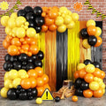 Construction Balloon Garland Arch Kit Party Decorations - Yellow, Orange, Black