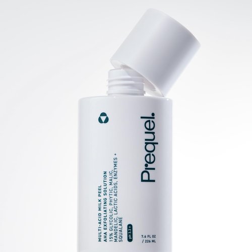 Prequel Skin Multi-Acid Milk Peel, Professional Exfoliating Solution. 15% Glycolic Acid Face Peel with Lactic Acid and Enzymes. Hydrating Chemical Exfoliant. Clinical Strength Formula, 7.6oz Bottle.