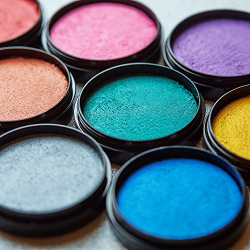 Cosmic Moon Metallic Silver Face & Body Paint Cake - Water Based Makeup for Adults Kids 1.26oz - Variation: Silver