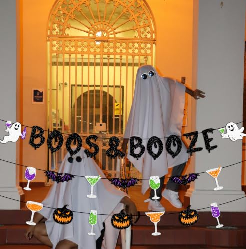 Halloween Potion Ghost & Boo Banner Set - Glittery Party Decorations