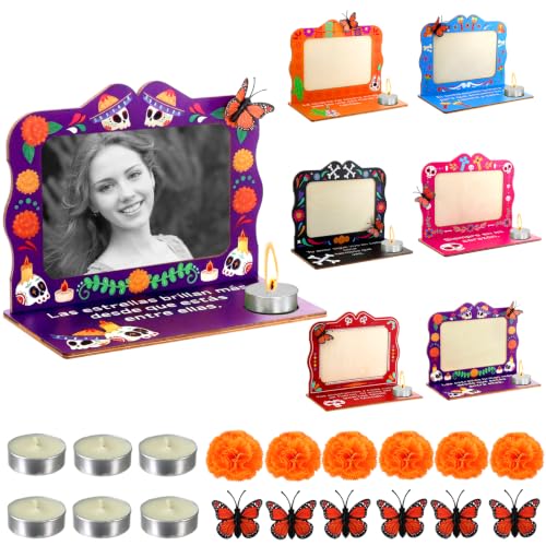 Dia De Los Muertos Decorative Picture Frame - Medium Horizontal Altar Decor