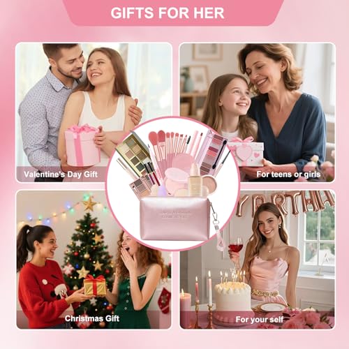 Complete 25-Piece Makeup Kit for Women and Teens - All-in-One Cosmetic Set