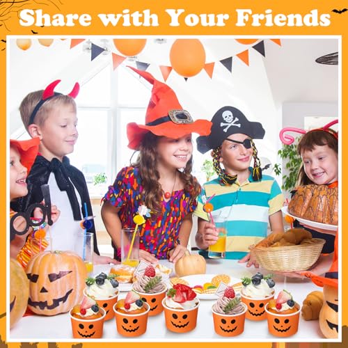 Halloween Pumpkin Ice Cream Cups 5oz - Orange, Pack of 200