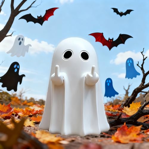 Halloween Ghost Figurine - Spooky Home Decor, Resin Shelf Statue, Party & Tabletop Decoration
