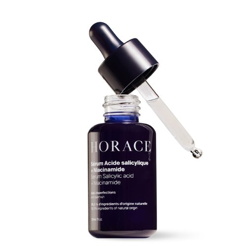 HORACE Salicylic Acid + Niacinamide Face Serum for Men - Anti-Blemish Treatment for Pore Tightening & Smoother Skin - Unscented, 30ml