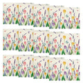 Lavender Tulip Floral Placemats Set of 12, 12x18 Inch Rectangular Seasonal Table Decor