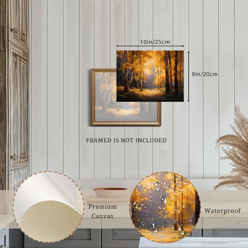 Autumn Nature Wall Art - Vibrant Fall Forest Landscape for Living Room & Bedroom - 8x10 Unframed