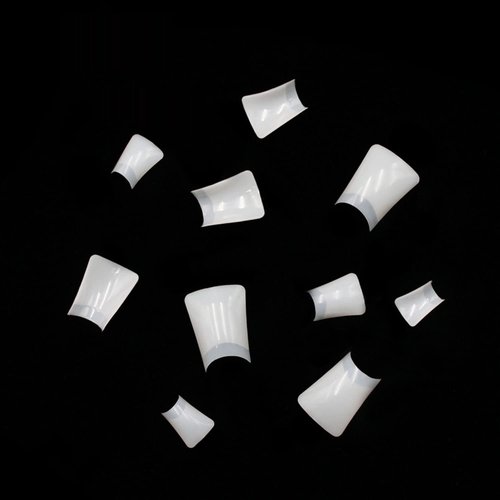 enForten 500 pcs Natural Color Duck Feet Style Nail Tips Wide French False Nail Tips Acrylic Nail