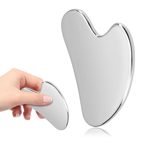 PICKBEAU Stainless Steel Gua Sha Facial Tools for Face, Metal Wrinkle & Anti-Aging Devices Gua Sha Tighten Skin Massage Guasha Beauty Tool for Body Eyes Neck Massager Skin Care