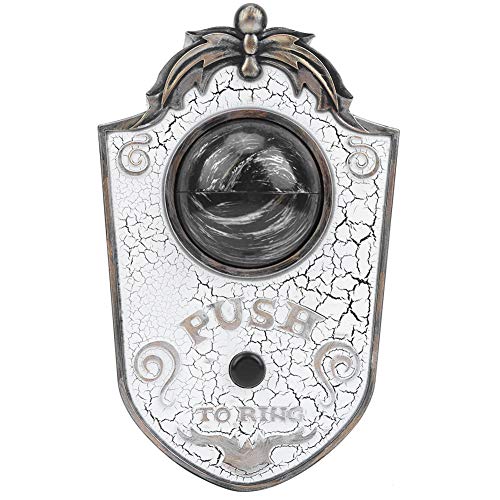 Halloween Doorbell with Spooky Sounds - Animated Eyeball Haunted Decoration - White