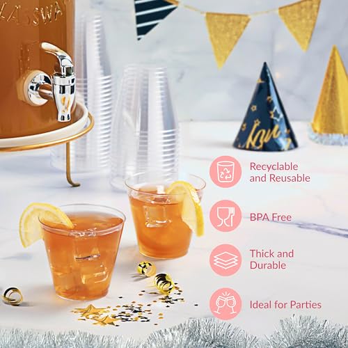 Disposable Shot Glasses 1 oz Plastic - 100 Pack Clear Party Cups - Variation of THIS listing