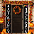 Halloween Trick or Treat and Hocus Pocus Banner Indoor Outdoor Wall Decor - 72x12 Inches