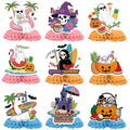 Summer Halloween Party Decorations - 9PCS Honeycomb Centerpieces Ghost Spooky Vibes