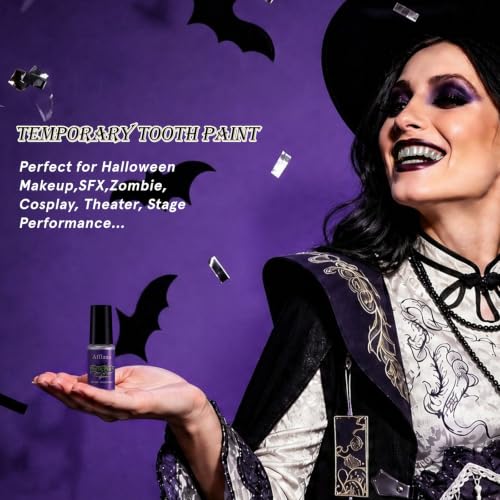 Silver Tooth Paint - Metallic Teeth Makeup for Halloween & Cosplay - Fast Dry & Realistic