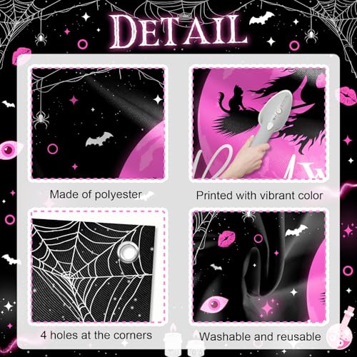 Halloween Banners for Parties - Bad Witches Only Backdrop 6x3.6ft