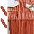 2 Pack Cheesecloth Table Runner 10FT - Terracotta Boho Sheer Rustic Decor