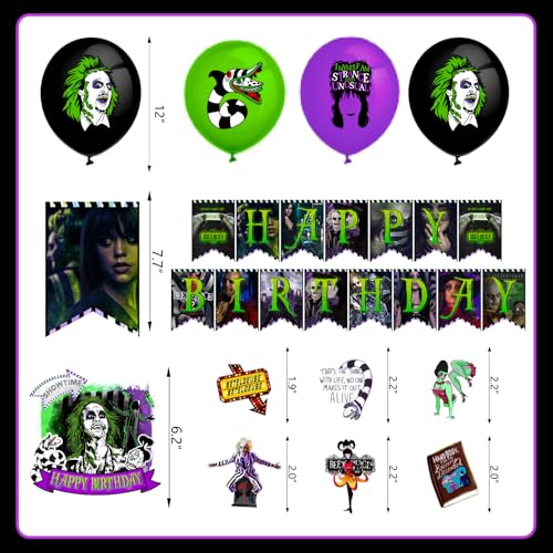 Halloween Birthday Decorations Set with Horror Beetleju Characters - 32 Pieces