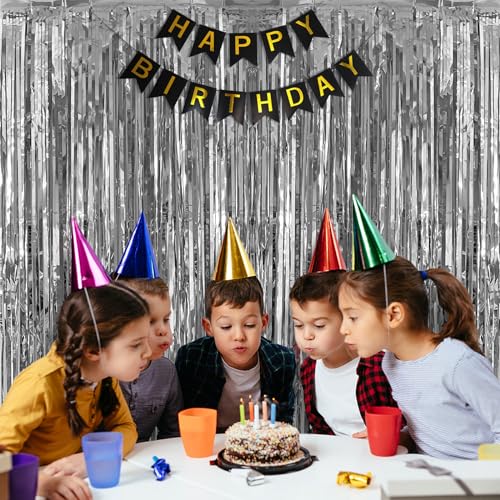 Silver Tassel Backdrop 3 Pack - Party Streamers & Curtain Decorations