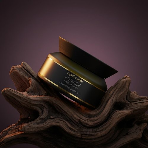 capelli e pelle POMADE, With Rosemary Oil -Medium Hold & Shine - Hair Pomade for Black Men & Women to define Waves, Dreadlocks & Braids - Rosemary Oil with Fragrance -Hair Growth & Scalp Care- 100ml