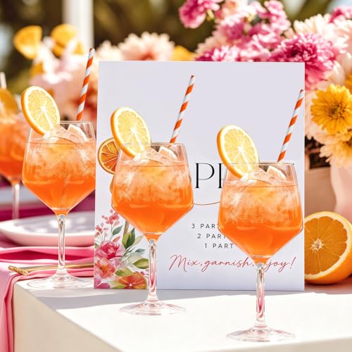 Orange White Striped Paper Drinking Straws - Eco-Friendly 7.75" Pack of 100