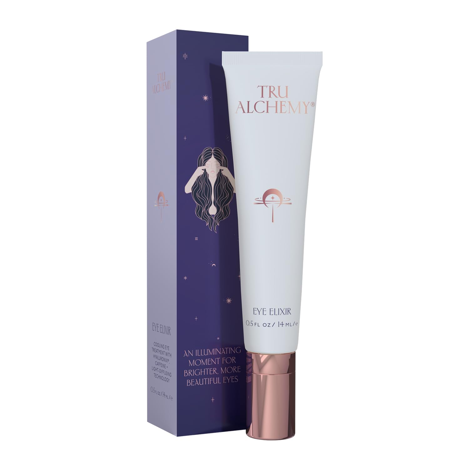 Tru Alchemy Eye Elixir - Cooling Eye Treatment Cream for Dark Circles & Puffiness | 2-Pack with Caffeine & Hyaluronic Acid