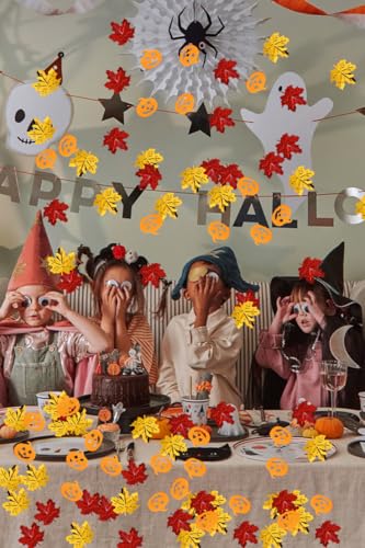 Fall Confetti for Table Decorations - Autumn Harvest Mix, 900 Pieces