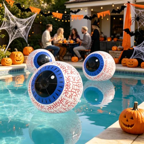 Red Inflatable Bloodshot Eyeball Halloween Decorations - Spooky Yard & Party Decor