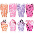 Halloween Cupcake Liners Set - 200 Tulip Shaped Baking Cups with Pumpkin Ghost Bat Designs