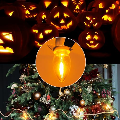 Christmas Village Lights Accessory Cord with 1 LED Bulb & Clips