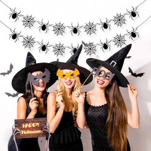 Halloween Spiderweb Banner Party Decorations Outdoor Indoor Garland - Reusable