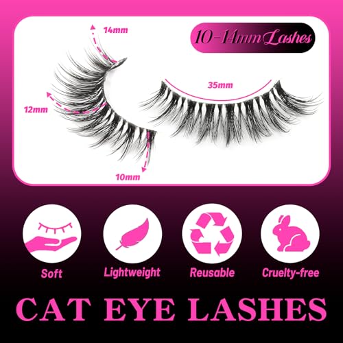 Veleasha Cat Eye False Eyelashes Wispy Lash Strips G2-5P