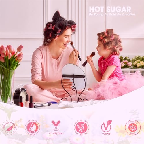 Hot Sugar Girls Makeup Kit - Rose Makeup Set with 24 Eyeshadows & Accessories