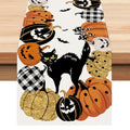 Halloween Pumpkin & Black Cat Table Runner 13x72 Inch - Spooky Fall Dining Decor Variation of THIS listing