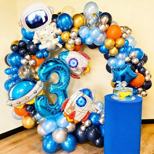 Space Theme Balloon Set 6pcs Rocket Astronaut UFO Foil Party Decorations