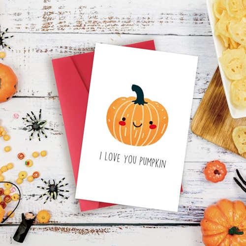 Halloween Greeting Card - Cute Pumpkin Gift for Kids & Adults, Variation 3