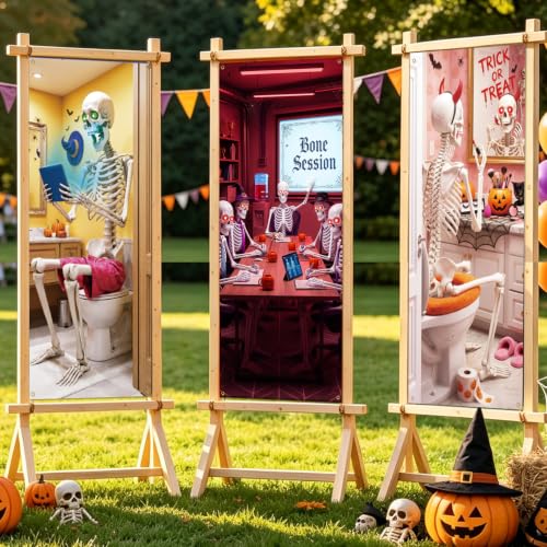 Skeleton Office Meeting Halloween Door Cover - Funny Skeleton Door Decoration for Office & Party - Variation of THIS listing