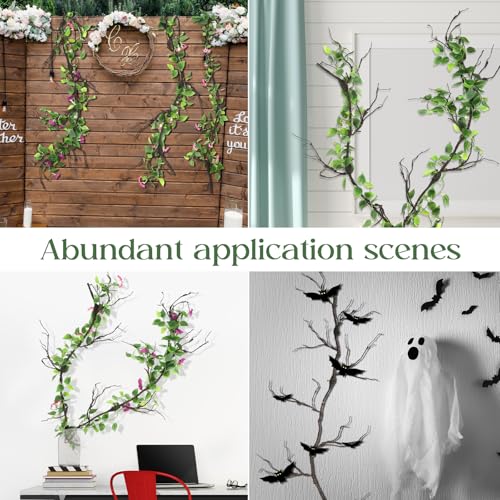 Fake Tree Branches Set - Bendable 98 Inch Artificial Vines for Halloween & Holiday Decor - Variation of THIS listing